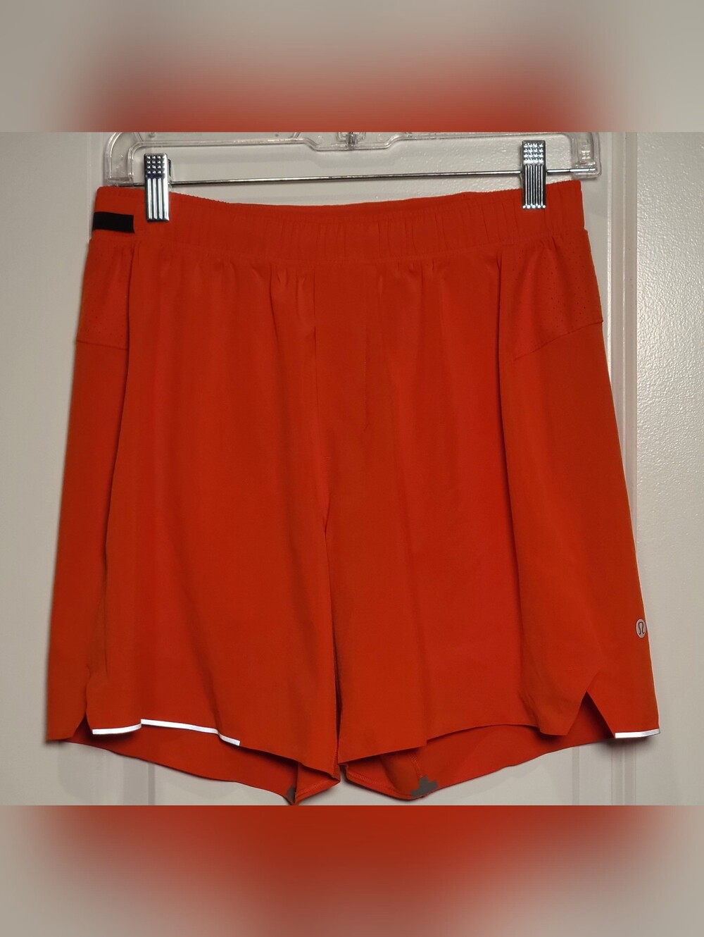 Lululemon Orange Athletic Short Size Medium Reflective Tennis Running Shorts
